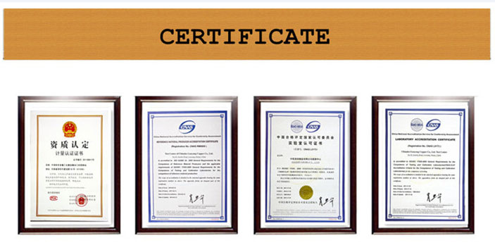 C77000 แถบนิกเกิลสังกะสีทองแดง certificate